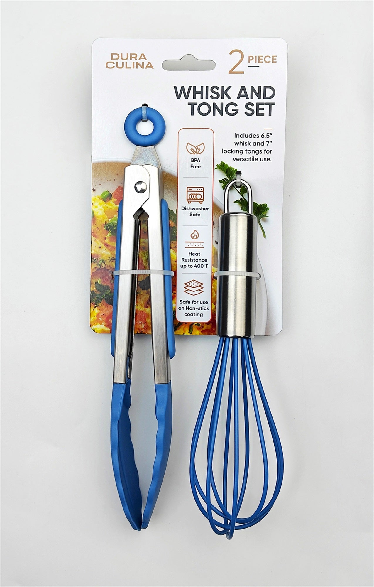 2-Piece Whisk & Tong Set – Versatile and Stylish in Blue-1