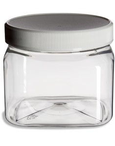 Clear PET Plastic Grip Dry/Liquid Food Storage Jars w/ Caps (Food Grade - BPA Free)-2