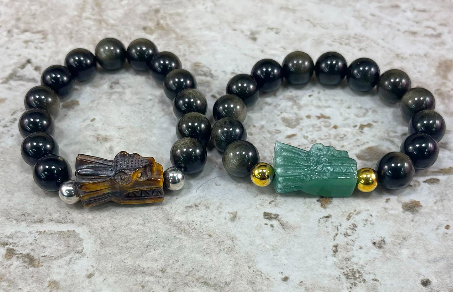 Mayan/Aztec Quetzalcoatl Dragon Head, Feathered Serpent Head, Bead Spacer, flying reptile-1