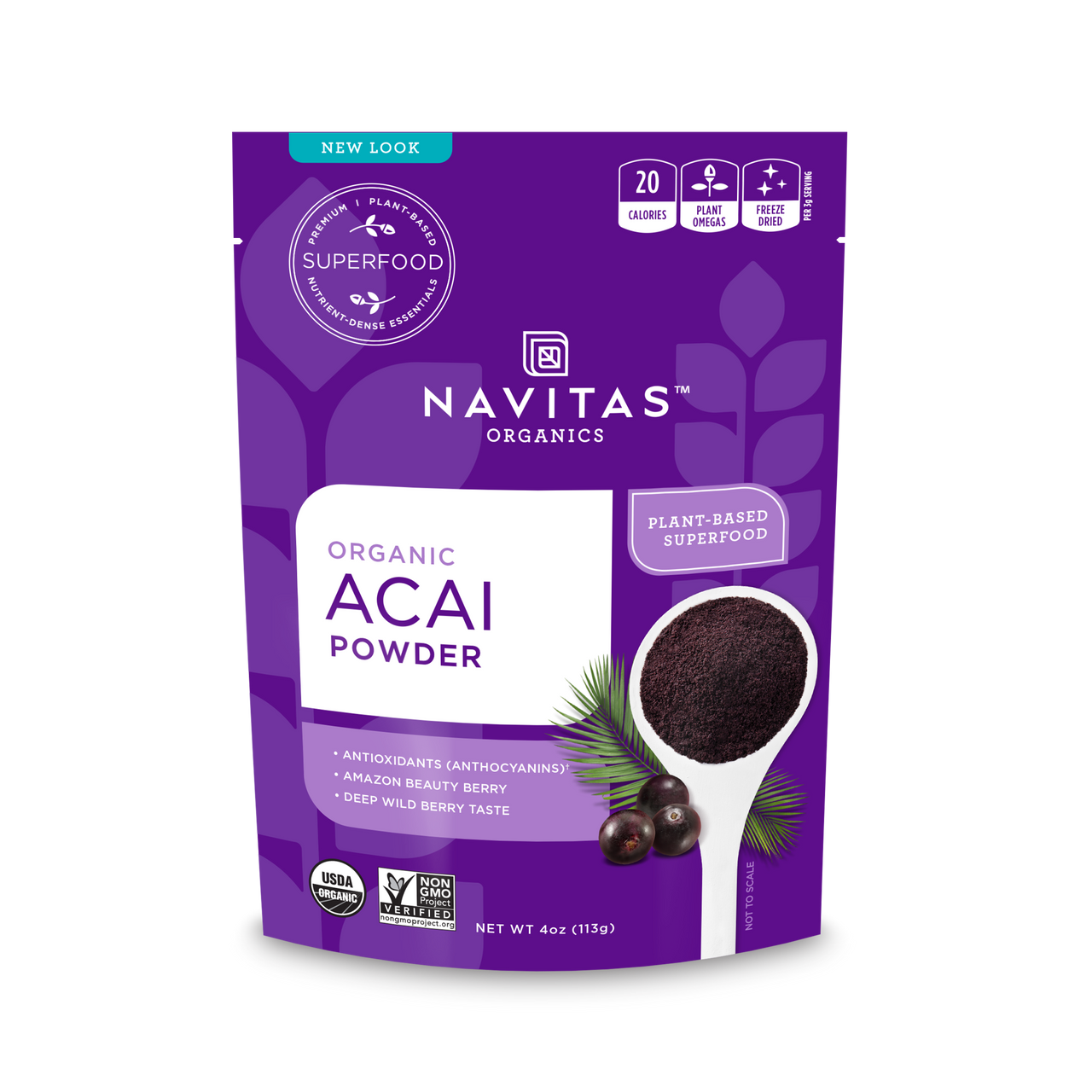 Navitas Naturals Organic Acai Powder Freeze Dried (12x4 OZ)-0