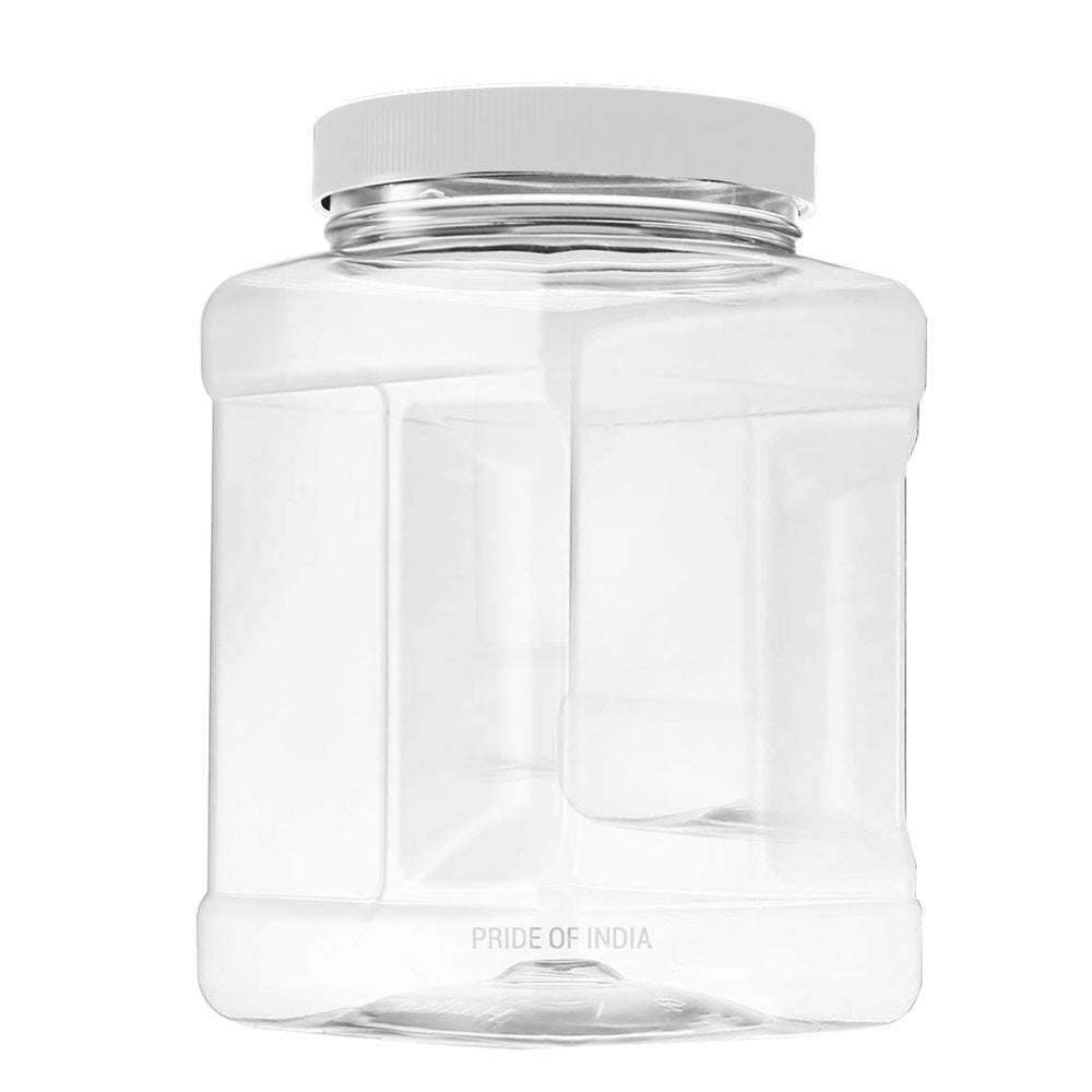 Clear PET Plastic Grip Dry/Liquid Food Storage Jars w/ Caps (Food Grade - BPA Free)-11