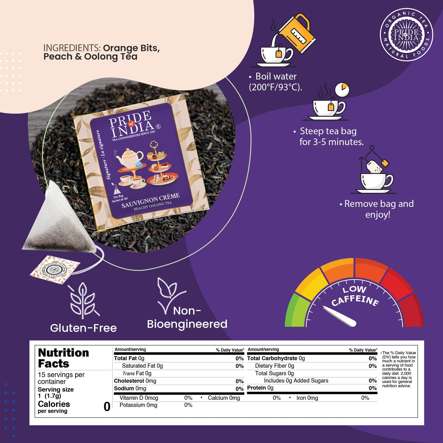 Sauvignon Creme - Peachy Oolong Tea Bags-3