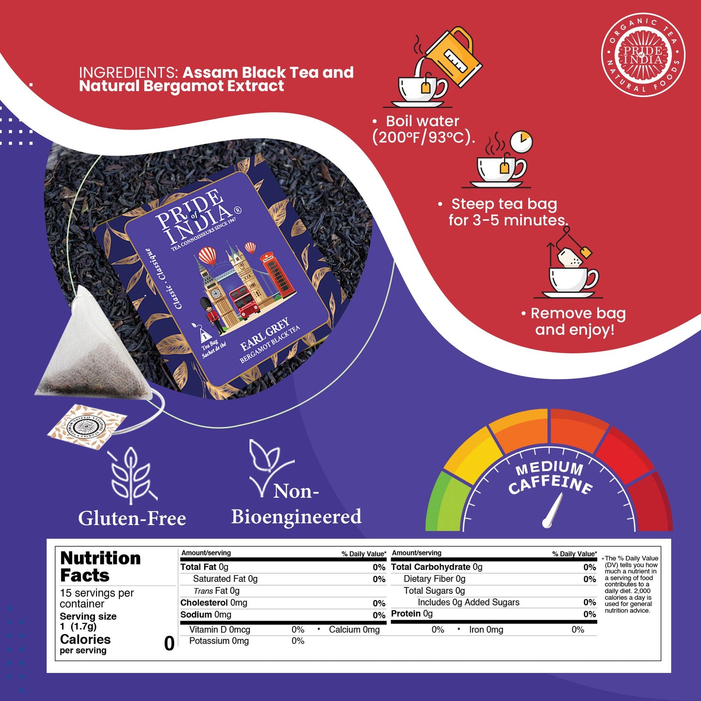 Earl Grey - Bergamot Black Tea Bags-3