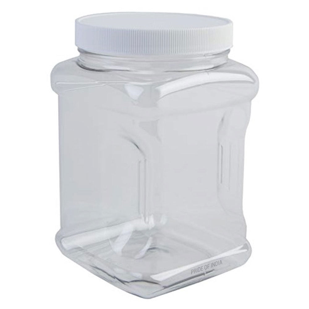 Clear PET Plastic Grip Dry/Liquid Food Storage Jars w/ Caps (Food Grade - BPA Free)-6