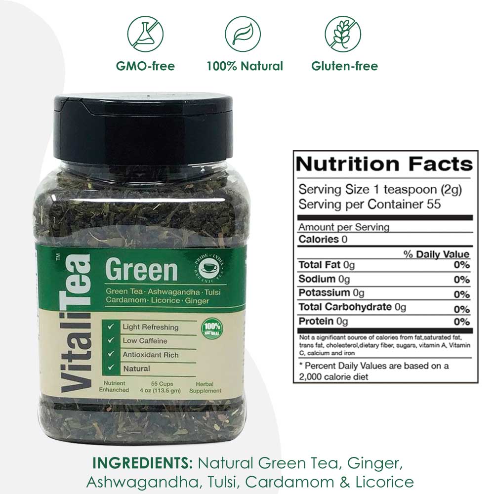 VITALITEA Natural Green Loose Leaf Health Tea-1