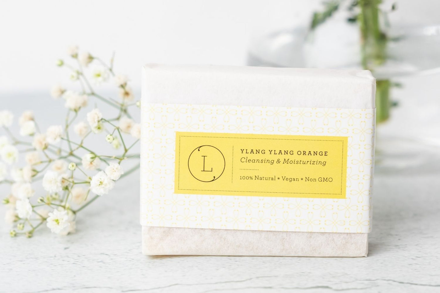 2x Natural Handmade Soap Bar, Orange Ylang Ylang Soap-3
