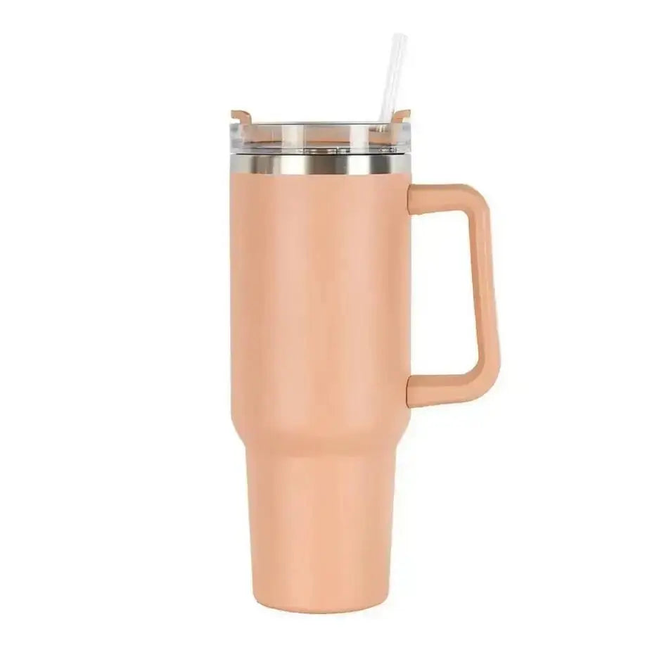 40oz 1200ML High Quality Insulated Tumbler with Handle Straw Double Wall Thermal Iced Travel Cup Coffee Cup Perfect Gift-11