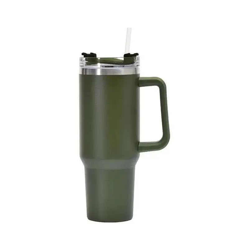 40oz 1200ML High Quality Insulated Tumbler with Handle Straw Double Wall Thermal Iced Travel Cup Coffee Cup Perfect Gift-13
