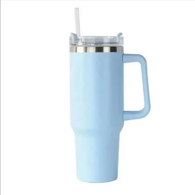 40oz 1200ML High Quality Insulated Tumbler with Handle Straw Double Wall Thermal Iced Travel Cup Coffee Cup Perfect Gift-10
