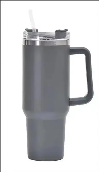 40oz 1200ML High Quality Insulated Tumbler with Handle Straw Double Wall Thermal Iced Travel Cup Coffee Cup Perfect Gift-8
