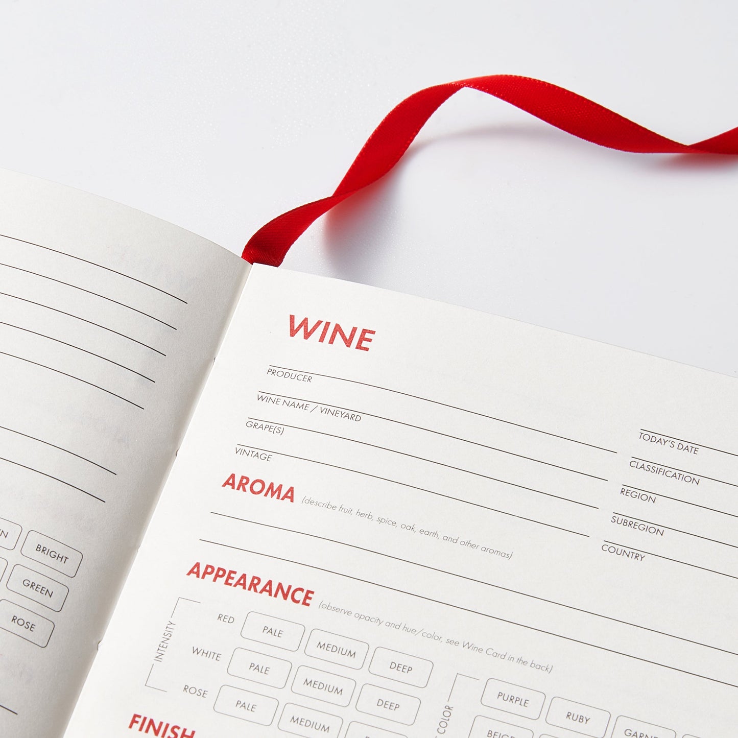 Wine Folly Wine Journal Guided Wine Tasting Notes (5" x 7" B6 Notebook) - Features 4 Step Tasting Method, Wine Color Reference Card, and Page Marker (Black)-3