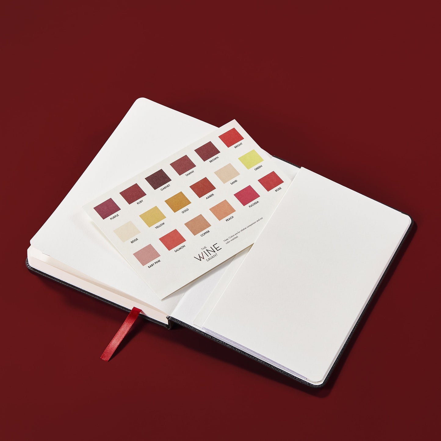 Wine Folly Wine Journal Guided Wine Tasting Notes (5" x 7" B6 Notebook) - Features 4 Step Tasting Method, Wine Color Reference Card, and Page Marker (Black)-4
