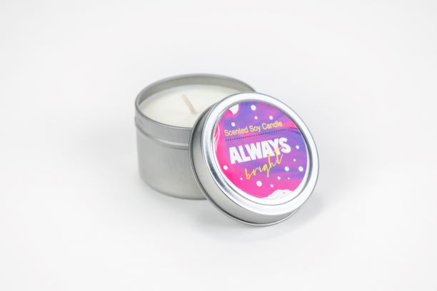 Trio of Tin Soy Candle - Scented with Bergamot and Lavender Essential oils-1