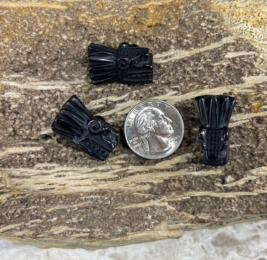 Mayan/Aztec Quetzalcoatl Dragon Head, Feathered Serpent Head, Bead Spacer, flying reptile-3