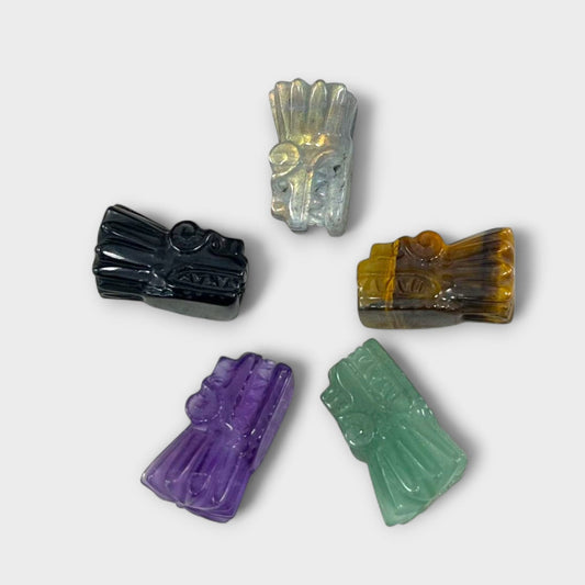 Mayan/Aztec Quetzalcoatl Dragon Head, Feathered Serpent Head, Bead Spacer, flying reptile-0