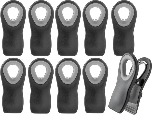 10-Piece Magnetic Bag Clip Set, Black-0