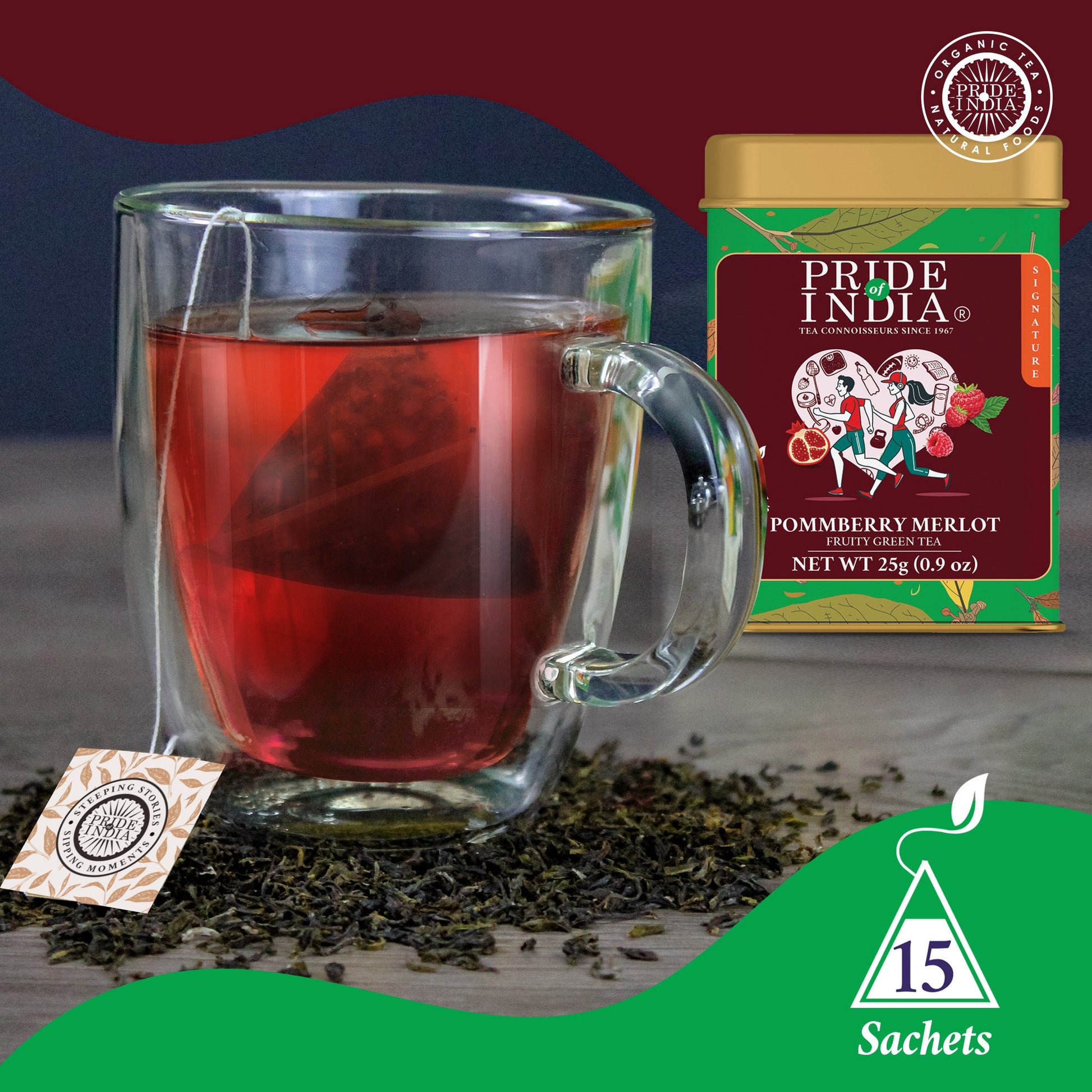 PommBerry Merlot - Fruity Green Tea Bags-1