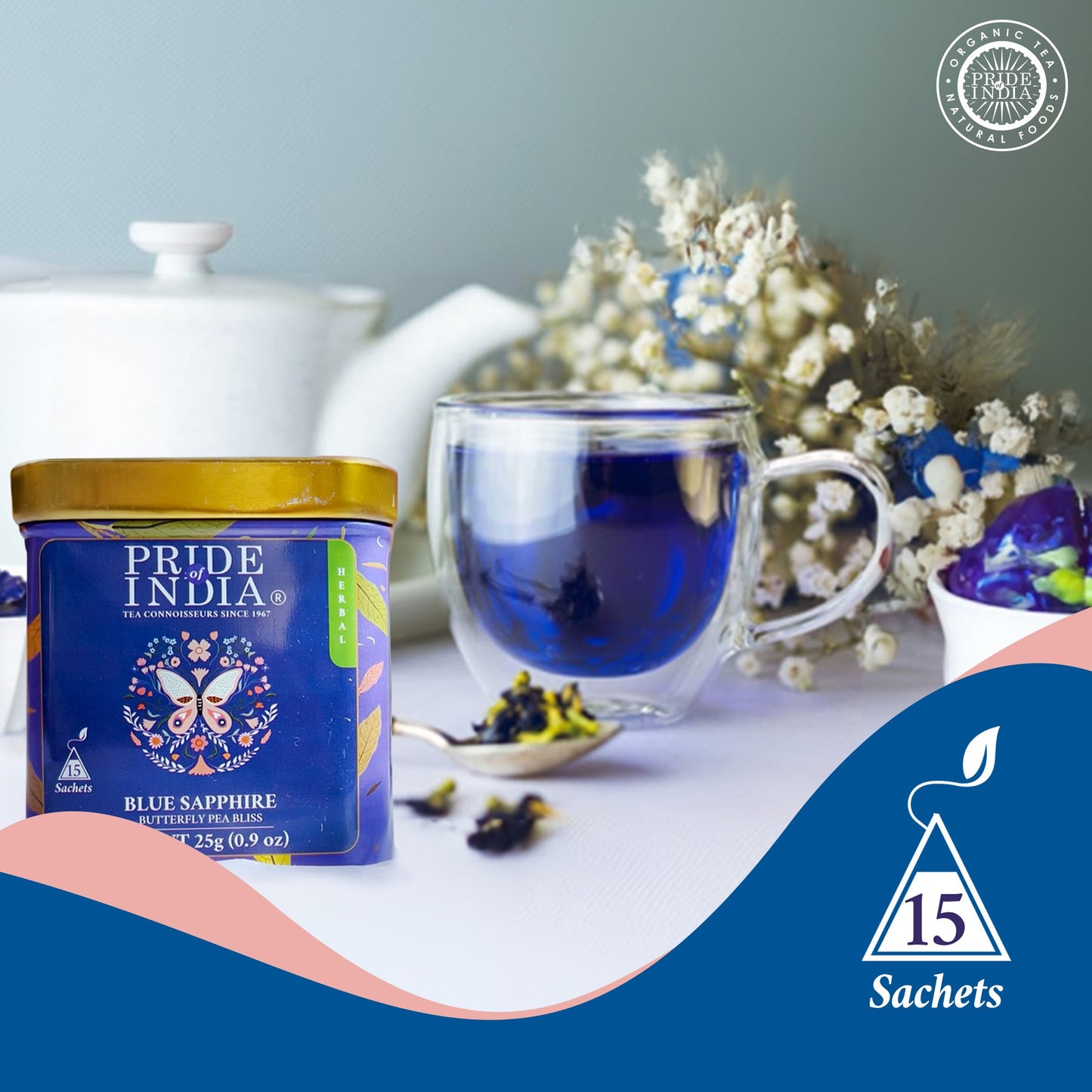 Blue Sapphire - Butterfly Pea Bliss Tea Bags-1