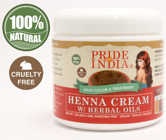 Herbal Henna Hair Color Cream - 100% Natural, 8 Oz (226.8gm) Jar-0