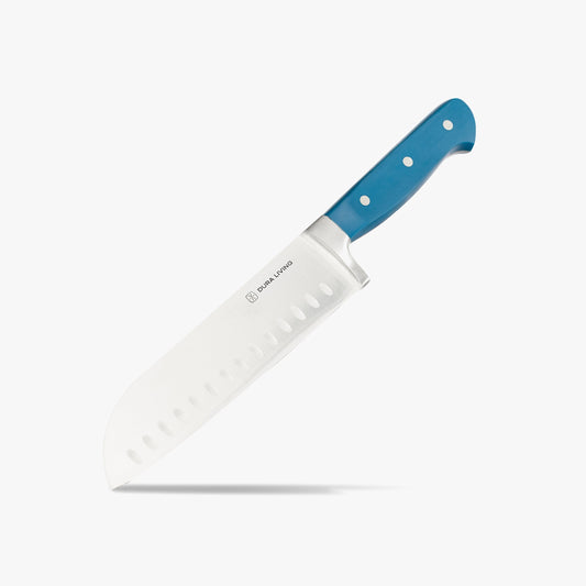 Superior 7 inch Santoku Knife - Royal Blue-0