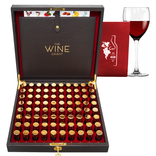 Sommelier Wine Aroma Kit - The Nosing Kit by The Wine Savant - Master Connoisseur Smelling Kit to Train Your Nose - 80 Fragrance Training Kit for Wine Lovers, Wine Game Gifts for Holiday, Him, Her-0
