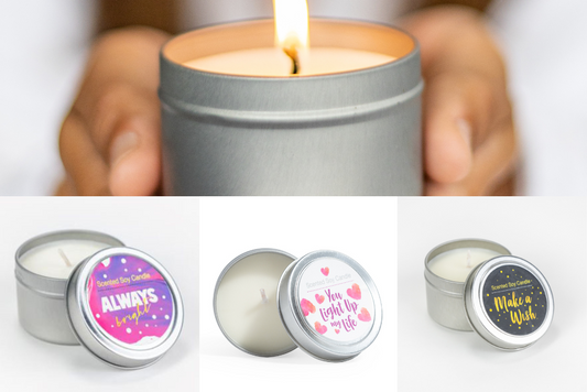 Trio of Tin Soy Candle - Scented with Bergamot and Lavender Essential oils-0