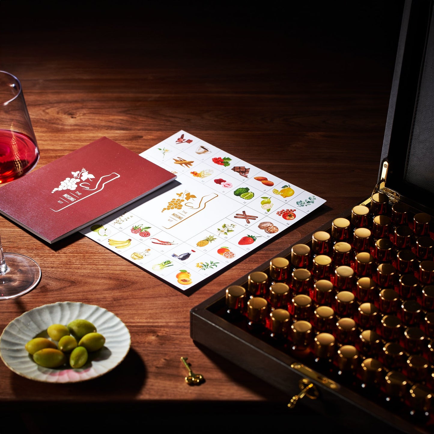 Sommelier Wine Aroma Kit - The Nosing Kit by The Wine Savant - Master Connoisseur Smelling Kit to Train Your Nose - 80 Fragrance Training Kit for Wine Lovers, Wine Game Gifts for Holiday, Him, Her-1