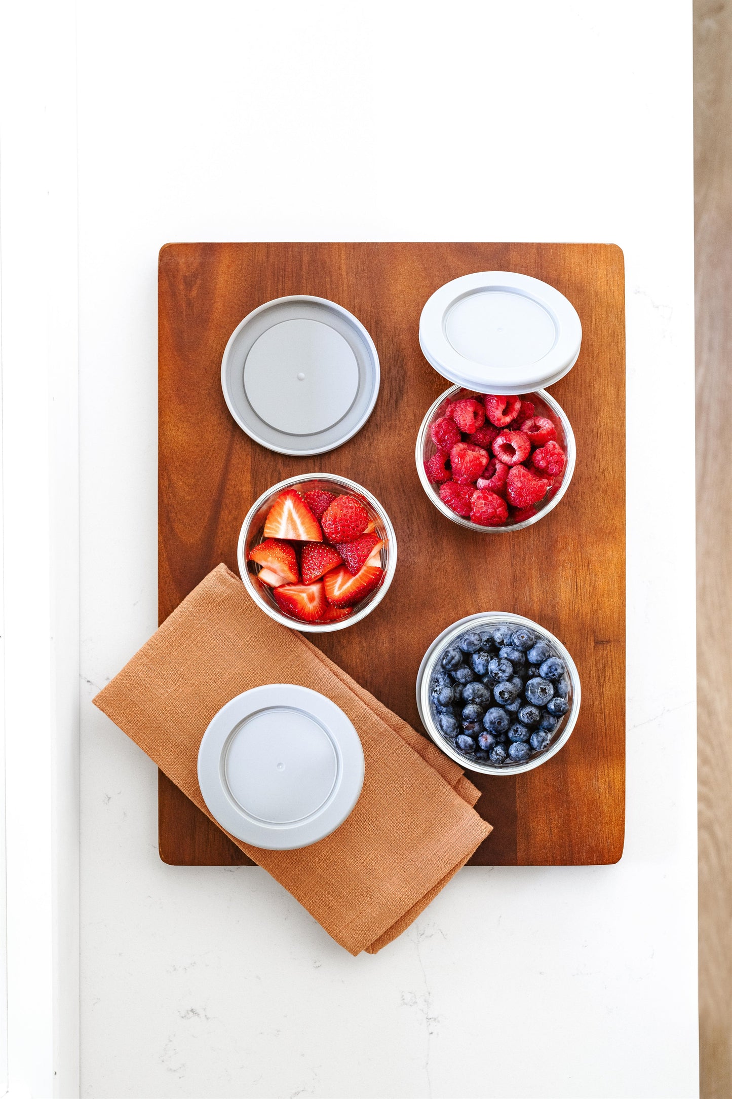 Glass Food Storage Containers - 8 Piece .7oz Set (4 Containers + 4 Lids)-3