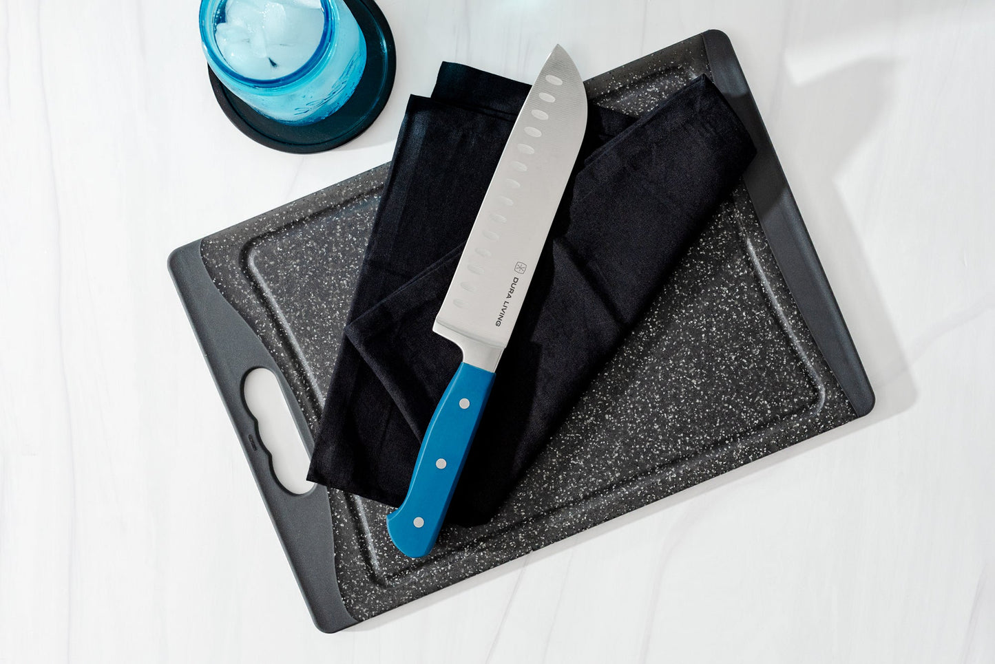 Superior 7 inch Santoku Knife - Royal Blue-1