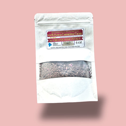 Hawaii Ceremonial Cacao w/ Rose-0