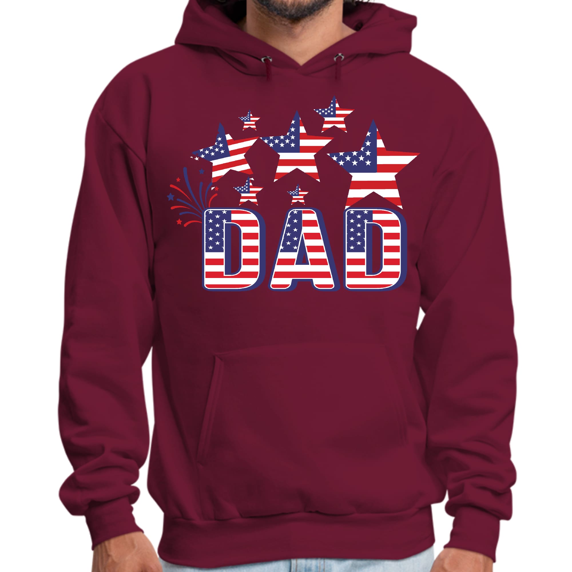Mens Graphic Hoodie Dad Independence Day 4th of July Celebration-6