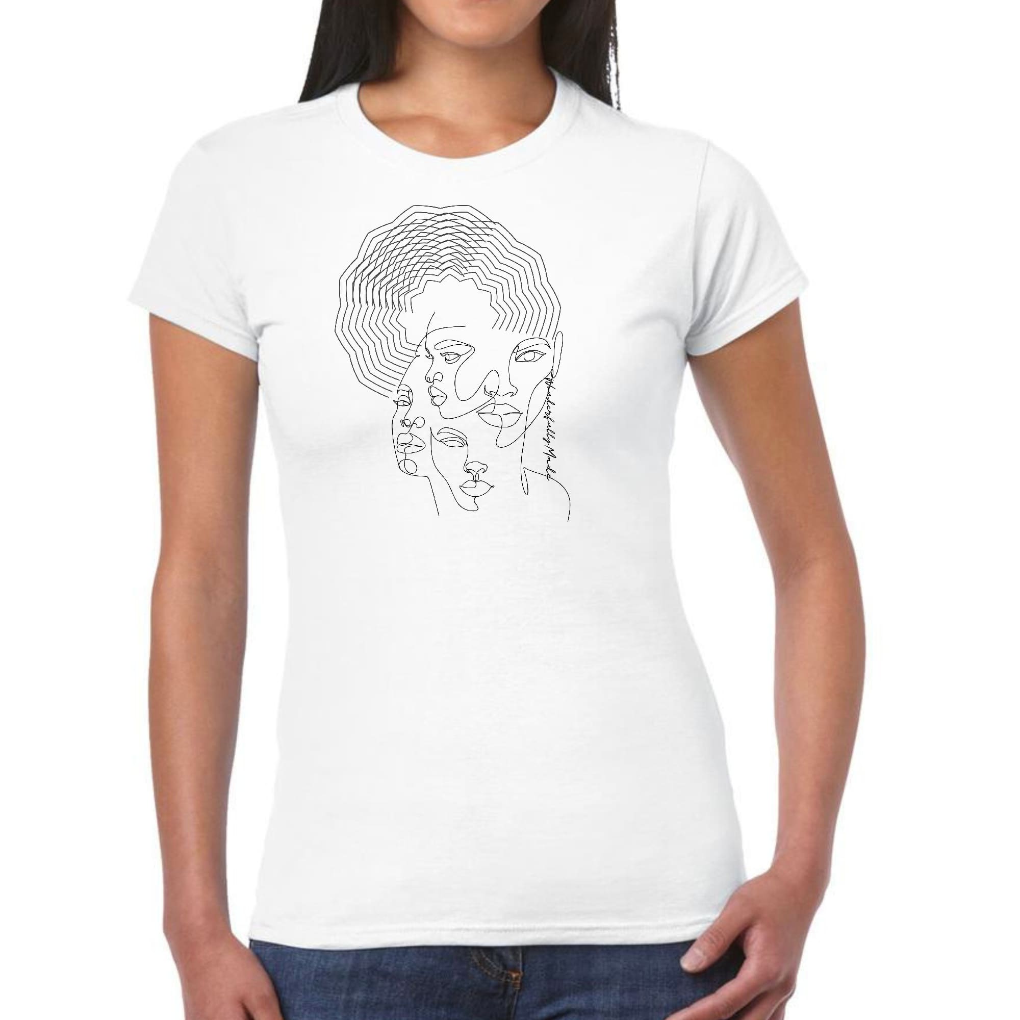 Womens Graphic T-shirt Every Woman is Wonderfully Made Black-0